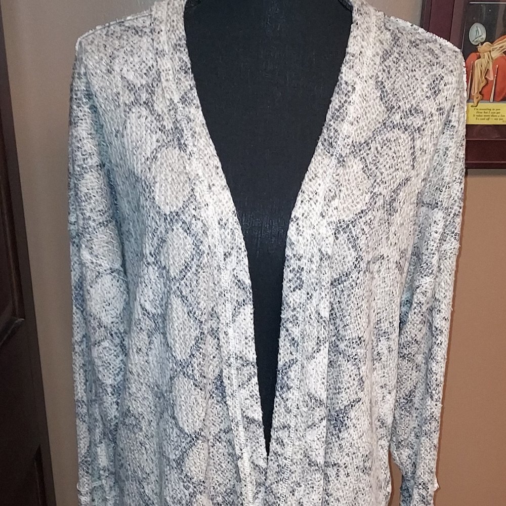 Maurice's Light Snake-Print Cardigan - Picture 1 of 7